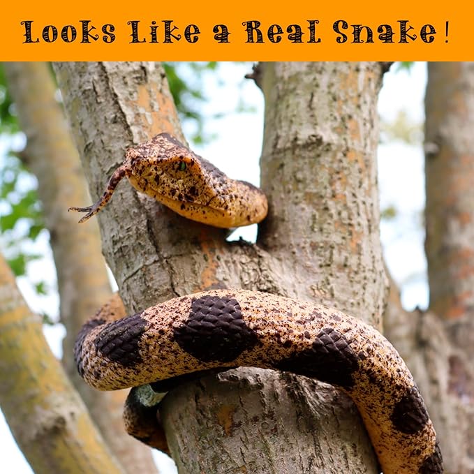 1pc Realistic Rubber Snakes, Plastic Snakes, Prank Snake Toys for Party, Tricking People, Kids Playing, Garden Props Decorations, 13in