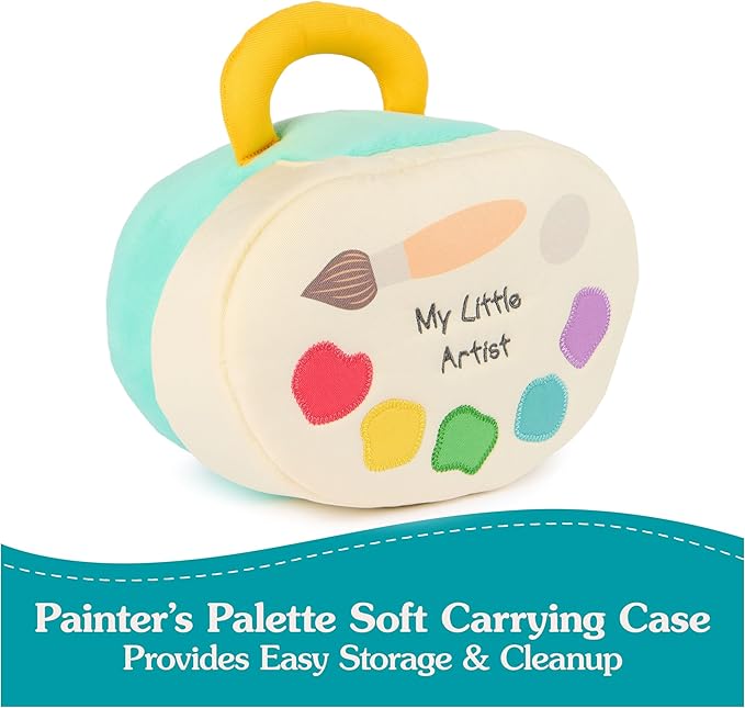GUND Baby My Little Artist 5-Piece Plush Playset with Rattle, Squeaker and Crinkle Plush Toys, Sensory Toy for Babies and Newborns, 7.5”