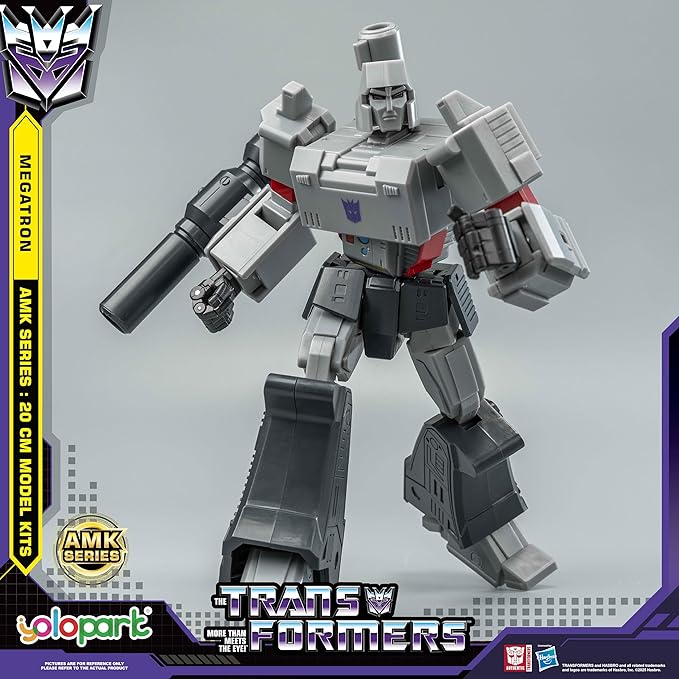 YOLOPARK Megatron Transformer Toys,AMK Series 7.87 Inch Highly Articulated Transformers G1 Action Figures with Weaponry for Adults Boys Girls,No Converting