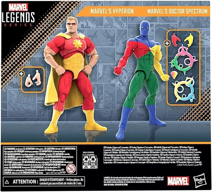 Marvel Squadron Supreme Legends Pack of 2 Marvel's Hyperion & Marvel's Doctor Spectrum 6-inch Action Figures