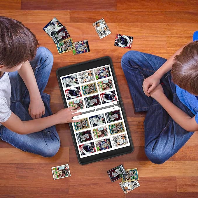 Trading Card Binder with Sleeve, 900 Pockets Soccer Card Binder Sports Cards Storage Organizer for Football Baseball or Game Trading Cards with 50 Removable Sleeves Cards Collector Album
