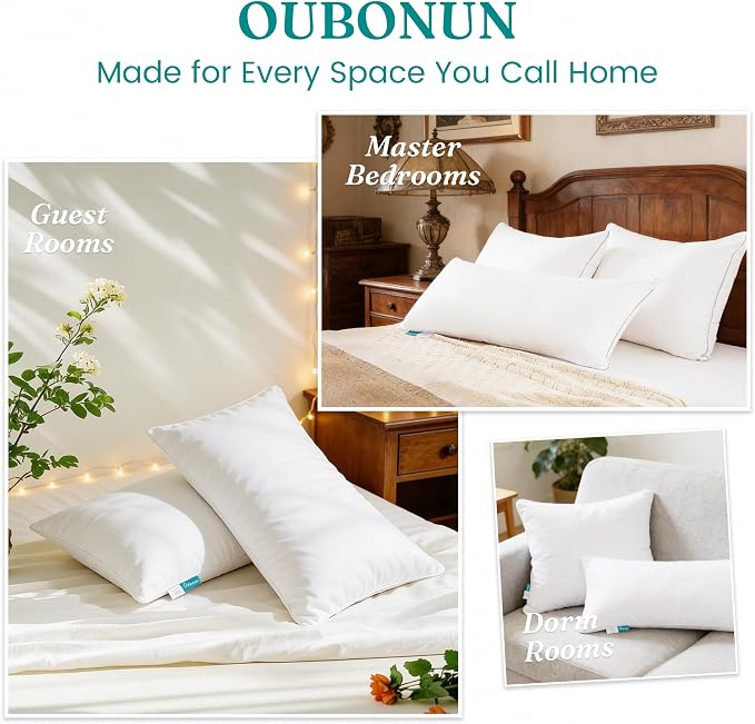Oubonun 28"x28" Throw Pillow Insert – 100% Cotton Cover, Plush and Supportive Decorative Pillow Insert, Cushion Inner for Couch, Sofa, Bed, Chair- Pack of 1