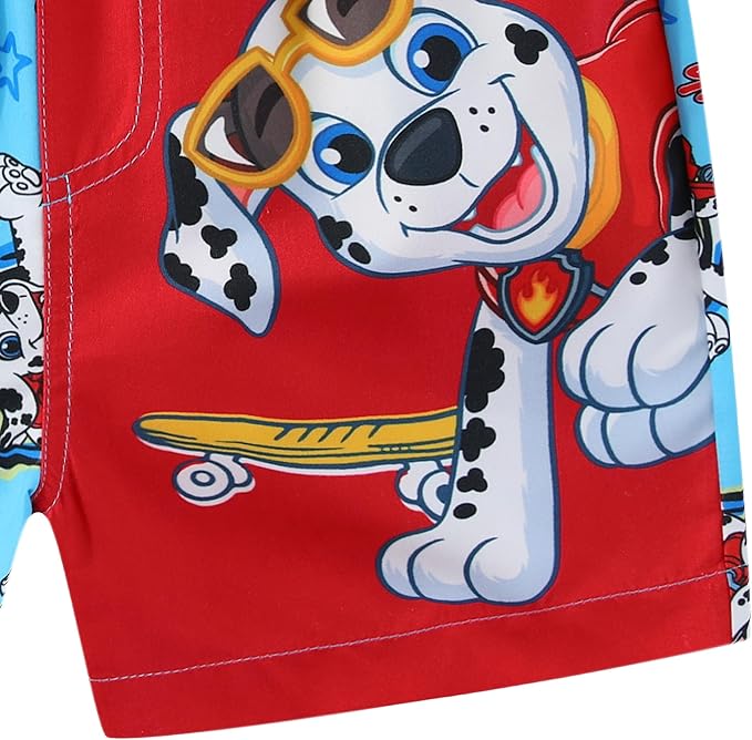 Paw Patrol Marshall Chase Rubble Boys UPF 50+ Swim Trunks Shorts Bathing Suit for Toddler and Big Kids