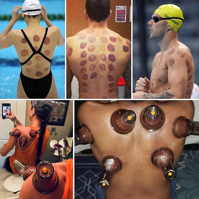 Cupping Set Cupping Therapy Set Massage Cups for Pain Relief Physical Therapy Body Massage Gua Sha- 3 in 1 Cupping Kit for Massage Therapy with Pump Vacuum Suction 6 Extra Thick Super Cups