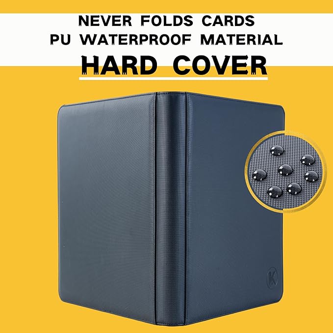 Top loader Binder, Holds 128+ Toploaders, 4 Pocket Top Loader Card Storage Case, Double-Sided Pockets for trading card in 3 x 4'' Toploaders
