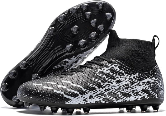 Kids Slip On Soccer Cleats for Boys Girls Youth Training Football Shoes