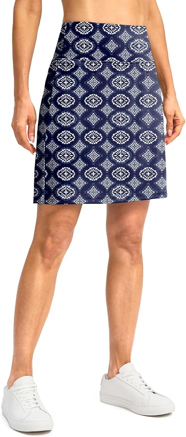 G Gradual 19" Skorts for Woman with Pockets High Waist Golf Skirt | Lightweight, Stretchy, Breathable, Tummy Control, Built-in Shorts, Athletic, Tennis, Pickleball, Casual Summer
