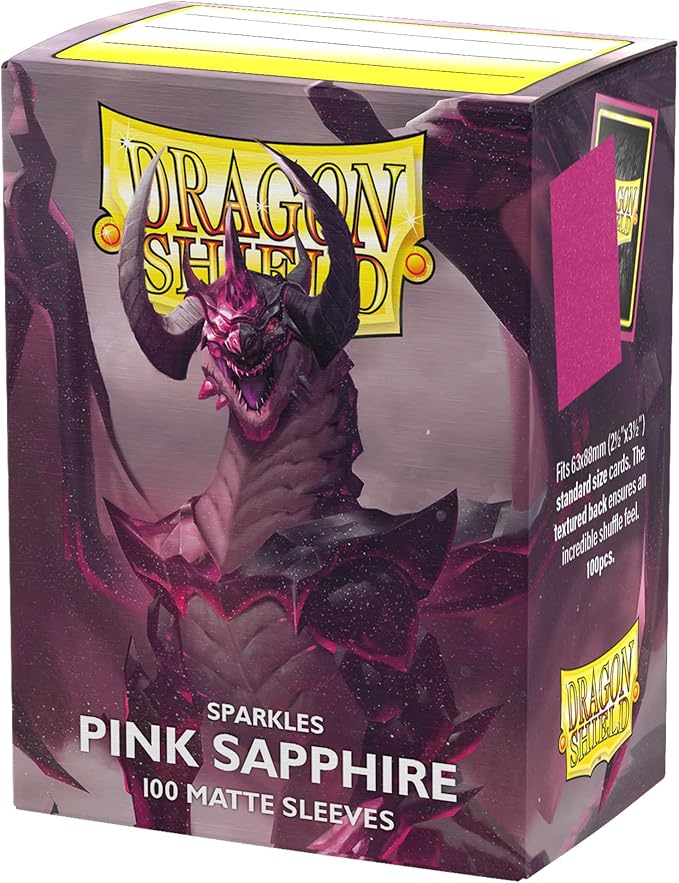 Dragon Shield | Standard Size Matte Card Sleeves | 100 CT - Smooth & Tough TCG Sleeves - Compatible with Pokemon, Flesh & Blood, One Piece & Magic The Gathering | Pink Sapphire