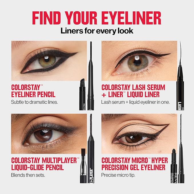 REVLON ColorStay Pencil Waterproof Eyeliner,Smudge-Proof,Eye Makeup with Built-In Sharpener,203 Brown,0.01 oz,(Pack of 2)