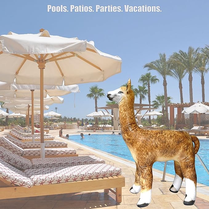 Jet Creations Inflatable Alpaca Height Party Favors Supplies Gifts, 30" Stuffed Animals An-Alpa