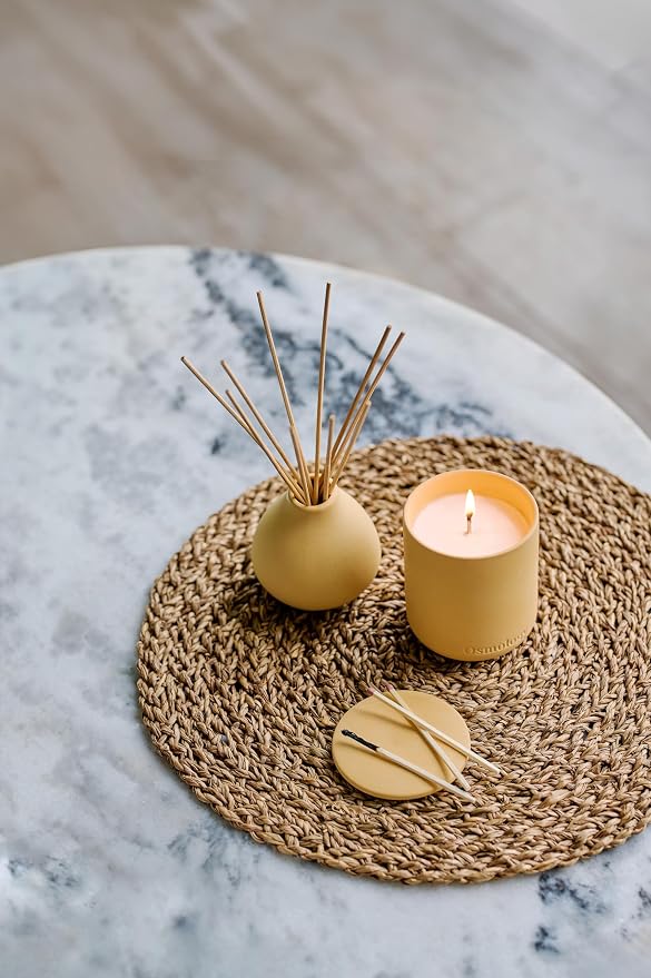 Mayan Vanilla Aromatherapy Candle – Vanilla, Coconut & Palo Santo Scented Candle, Plant-Based Wax, 9.8 oz, 50 Hour Burn Time, Warm & Tropical Candle