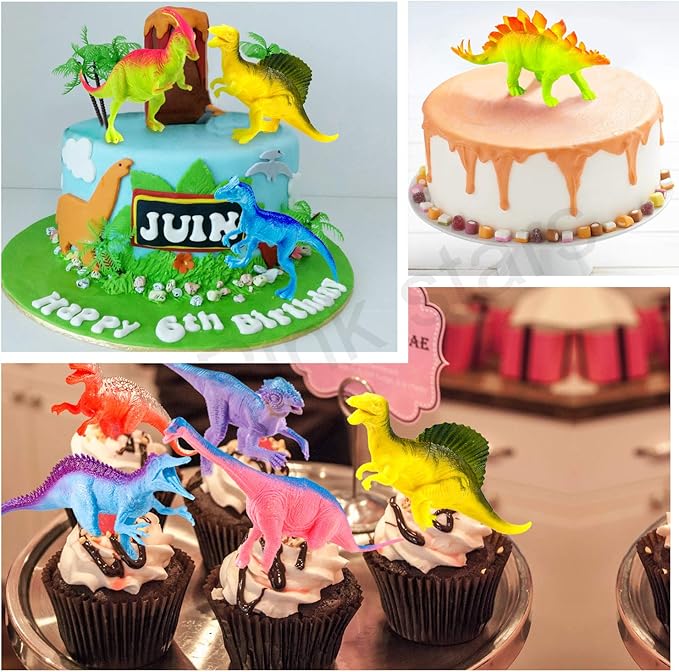 Dinosaur Figures for Toddlers Kids Toys 7 inch Jumbo Figure Educational Mini Small Kimicare Animal Toy,Cake Decoration Dinosaur Girls Boys Gift Party Supplies