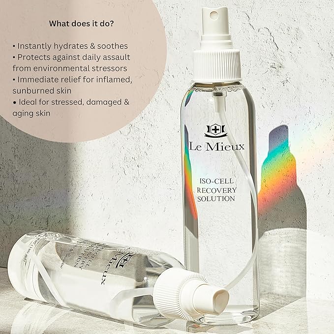 Le Mieux Iso-Cell Recovery Solution Facial Toner - Soothing Face Mist, Hydrating Amino Acid & Mineral Spray to Help Calm Post-Treatment Skin, No Parabens or Sulfates (6 oz / 180 ml)