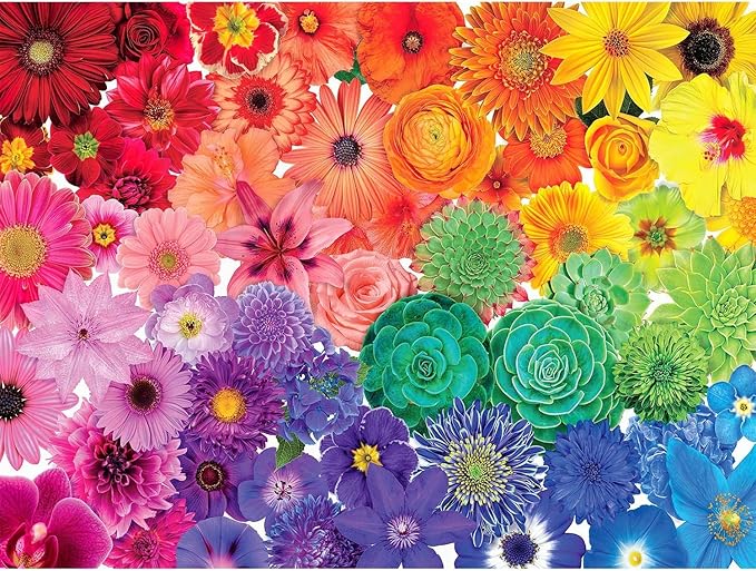 Jigsaw Puzzles 1000 Pieces for Adults, Challenging and Colourful Difficult Puzzles for Kids，Blooming Flowers 27" x 20"