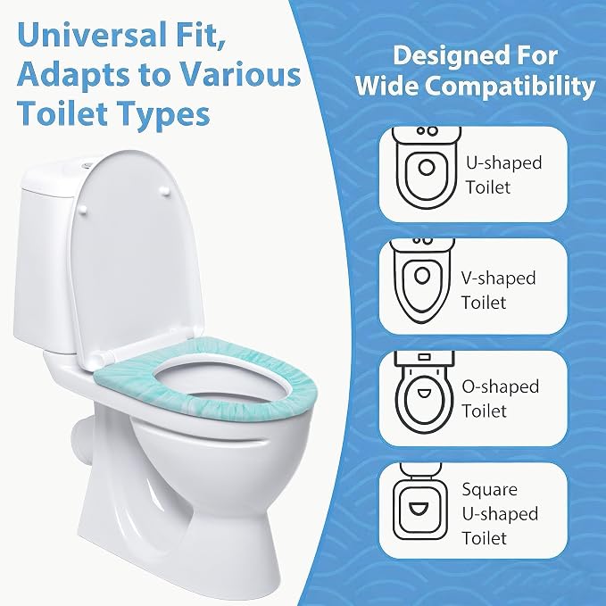 Disposable Toilet Seat Covers, 800PCS.Waterproof Non-Woven Fabric, Individually Wrapped, Portable for Travel, Hotel, Hospital, Public Toilet (Green)