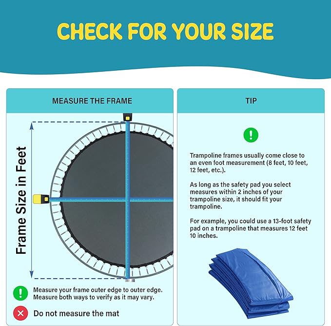 Machrus Upper Bounce Round Trampoline Replacement Safety Pad Spring Cover, Protective Accessories