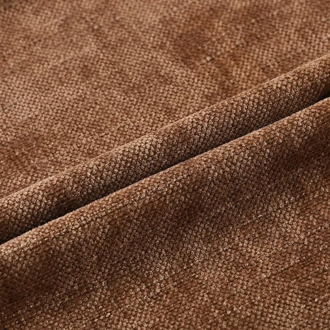 Set of 4 Soft Textured Decorative Throw Pillow Covers 22x22 Inch Cozy Farmhouse Cushion Cover Square Accent Pillow Cases for Bed Couch Sofa Living Room, Brown