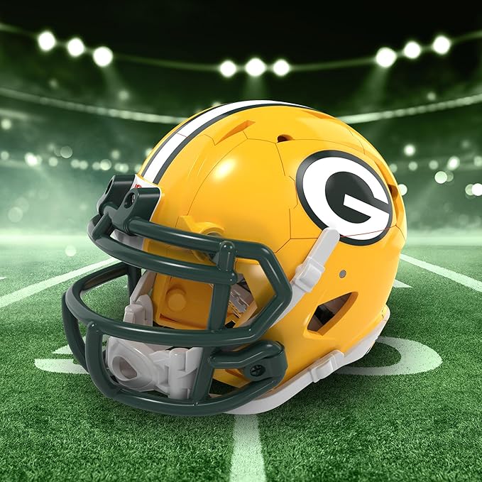 Transformers NFL Green Bay Packers Tundra Prime 5.5-Inch Action Figure Changes from Robot to Helmet, Football Toys for Ages 8+