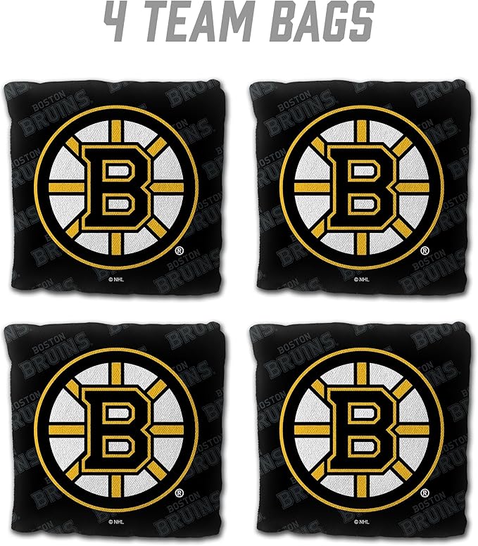 YouTheFan Officially-Licensed NHL Set of 4 Cornhole Bags - All Weather Regulation 6” x 6” Size - 16oz Weight - Designed in USA