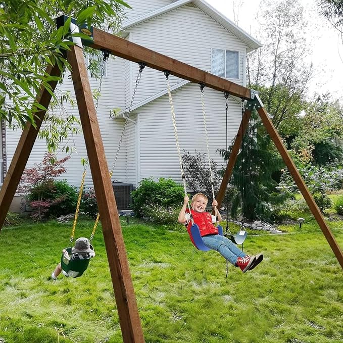 BETOOLL Heavy Duty Swing Hangers Swing Set Hardware Playground Porch Yoga Seat Trapeze Wooden Sets Indoor Outdoor Set of 8