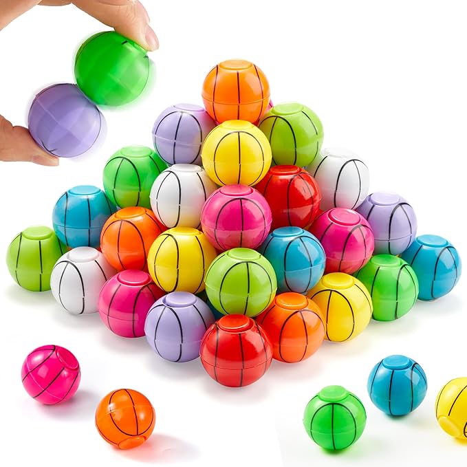 JOYIN 36 Pack Basketball Fidget Spinners for Kids, Basketball Party Favors, Fidget Toys Bulk, Stress Balls, Goodie Bag Stuffers for Birthday Party, Treasure Box for Classroom