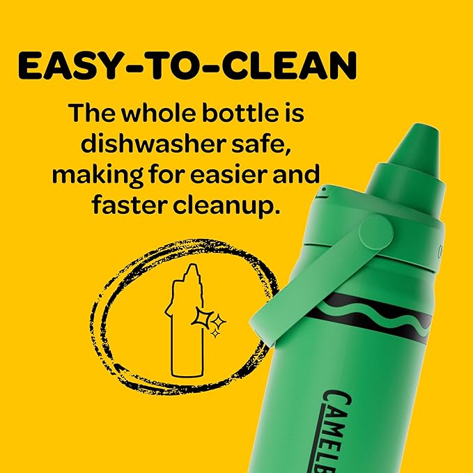 CamelBak Crayola Chug Insulated Stainless Steel Water Bottle, Limited Edition Lid, Carnation Pink, 16oz