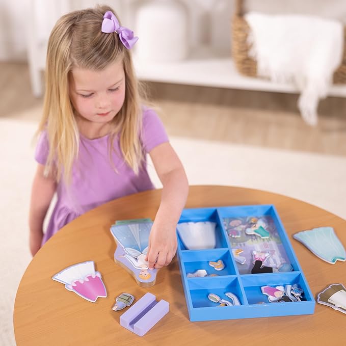 Melissa & Doug Disney Princess Cinderella Magnetic Dress-Up Wooden Doll Pretend Play Set (30+ pcs)