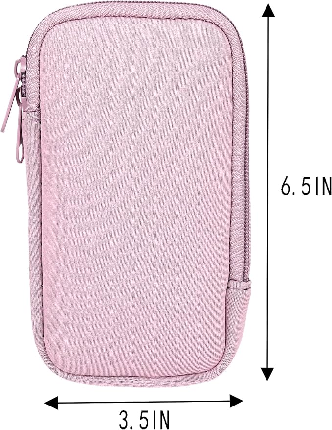 Tampon Storage Bag, Neoprene Tampon Organizer Case with Zipper Small Pouch for Feminine Products Portable Period Bags for Women,Ladies (Light Purple)