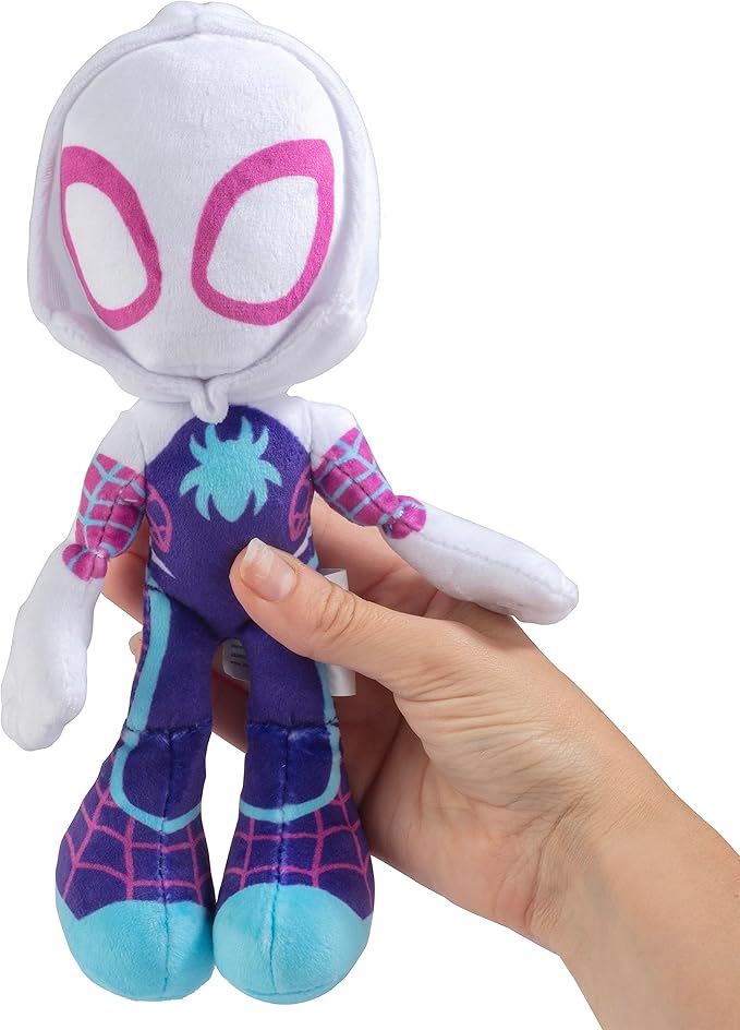 Marvel Spidey and His Amazing Friends 8" Gwen Stacy Ghost Spider Plush - Spider-Man Stuffed Animal Toy Figure - Officially Licensed - Spider-Verse Gift for Kids, Boys, Girls - 8 Inches