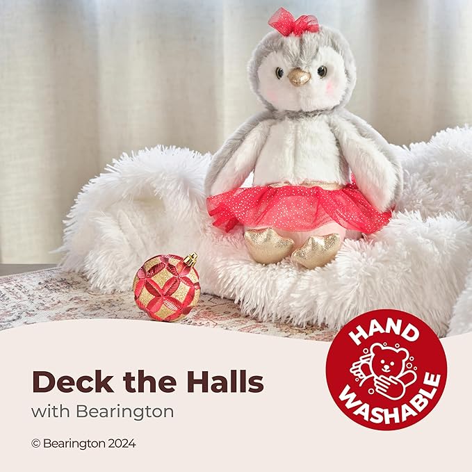 Bearington Collection Ballerina Stuffed Animal - Ballet Doll - Dance Recital Gifts for Girls - Penguin Snowbell - 11"