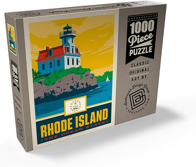 MyPuzzle Rhode Island: The Ocean State - Premium 1000 Piece Jigsaw Puzzle for Adults
