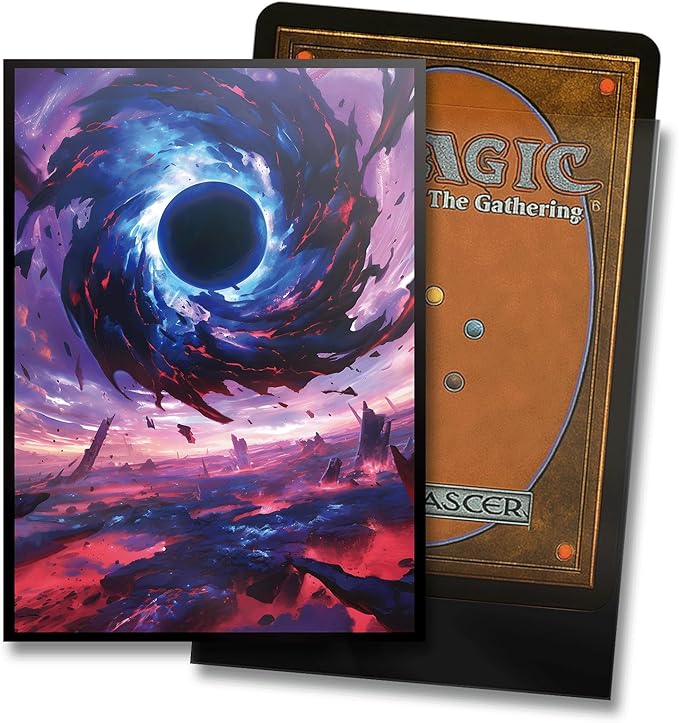 MTG Card Sleeves - Black Hole Damnation - Ultra Clear Front & Matte Finish Back, 100 Count Standard Size Matte Art Sleeve for Magic The Gathering