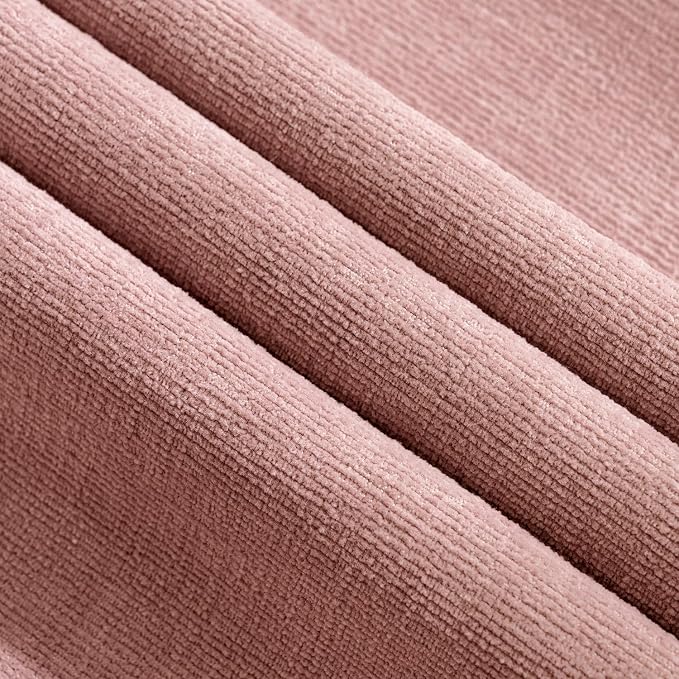 MIULEE Blush Pink Chenille Couch Throw Pillow Covers, 20x20 | Set of 2, Valentine Cute Romantic Decor, Soft Modern Style, Decorative Pillowcases for Sofa Living Room Bed