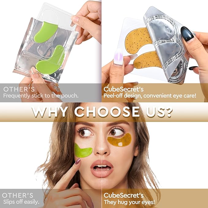 Under Eye Patches For Puffy Eyes and Dark Circles, Soothing Hydrating Eye Mask with Calendula, Green Tea, Retinol, Undereye Bags Skin Care - Mothers Day Gifts for Mom (30 Pairs)