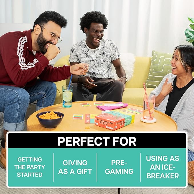 That Escalated Quickly by Exploding Kittens, 2-8 Players - Ages 10+ - 15 Minutes to Play - Hilarious Cooperative Card Game for Family Game Night, Party, Adult and Teen