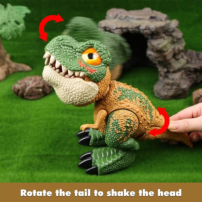 Dinosaur Toys for Kids Ages 3-7, Best Birthday Gifts for 3 4 5 6 7 Year Old Boys, Ideal Education Dino Toy with Mist Spray & Roaring Sounds