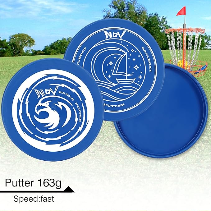 NQV Disc Golf Set,Disc Golf Starter Set-6 Pack Driver, Mid-Range and Putter Discs with Disc Golf Bag for Outdoor and Backyard(Black Bag), Medium