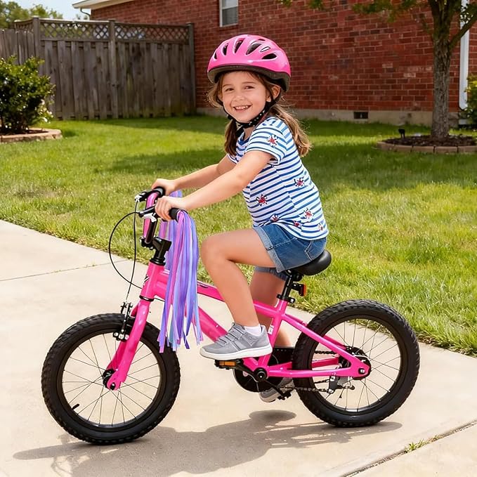 PLATT Kid's Bicycle Handlebar Streamers Colorful Ribbons Tassel for Girls Boys Bicycle Handlebar Scooter Handgrip (Purple 1Pair)