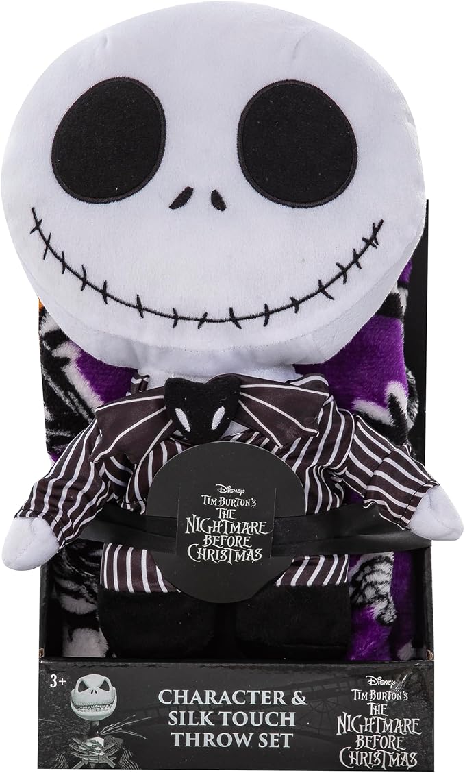 Northwest Nightmare Before Christmas Silk Touch with Hugger, Jack Smackdown, 50 x 40 inches