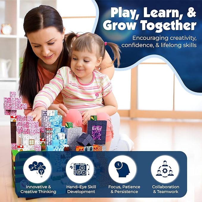 Magnetic Blocks | Upgraded Magnets, 150PCS Magnetic Building Blocks, Storage Bag Included, STEM Toys for Kids Ages 3+, Magnetic Blocks for Kids Ages 4-8, Birthday Gifts for Boys and Girls