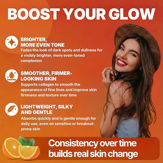 GlowMedik Vitamin C Serum for Face - Illuminating Brightening Serum for Dark Spots - Dark Spot Corrector with Hyaluronic Acid & Vitamin E - Fine Lines & Wrinkles, Sensitive Skin, Made in USA 2 fl oz