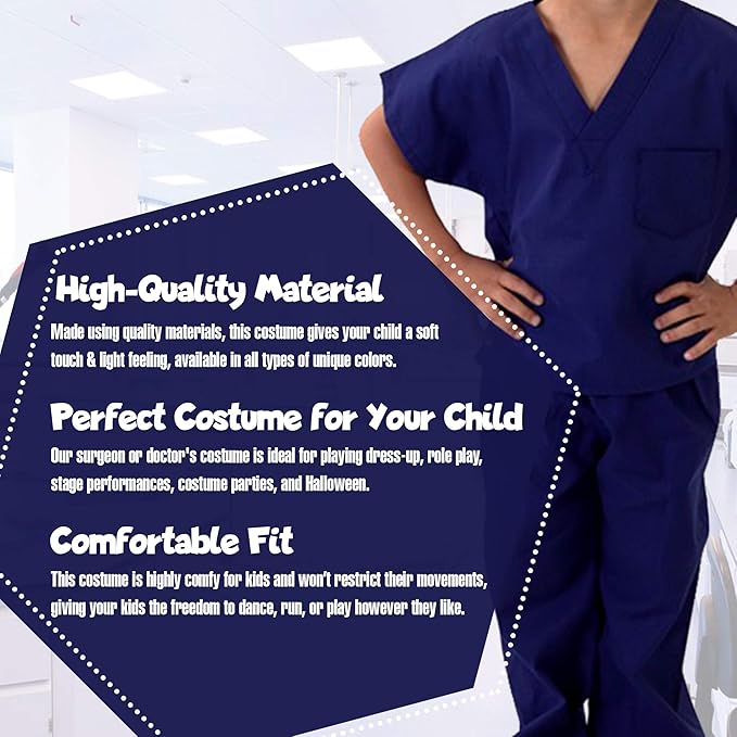 M&M SCRUBS Super Soft Children Scrub Set Kids Dress up