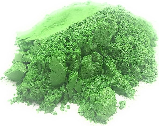 Pearl Mica Powder Pigment Dye - 500 grams (1.1 lbs) - Best Bulk Price for Fine Arts, Crafting, Painting, Bath bomb Soap Candle Slime Jewelry Making, Epoxy Resin, Woodworking (Green AG16)