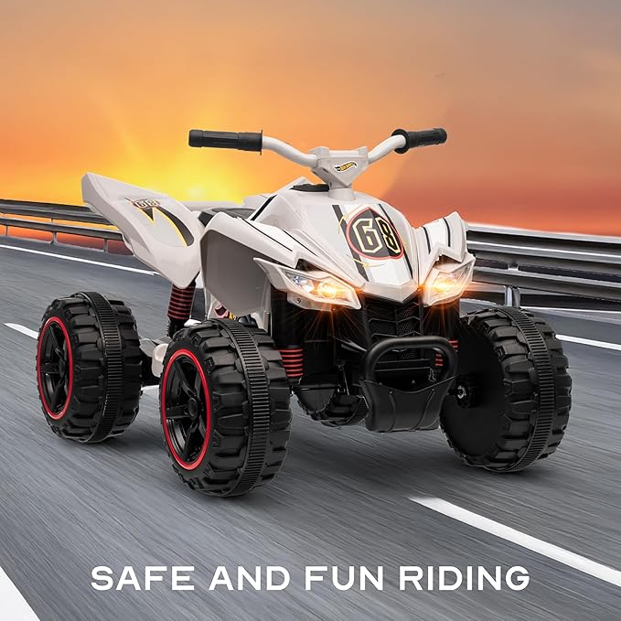 Voyager - Hot Wheels - 12V ATV Ride On Toy, Fun and Exciting Ride for Kids, Stylish Design for Imaginative Play