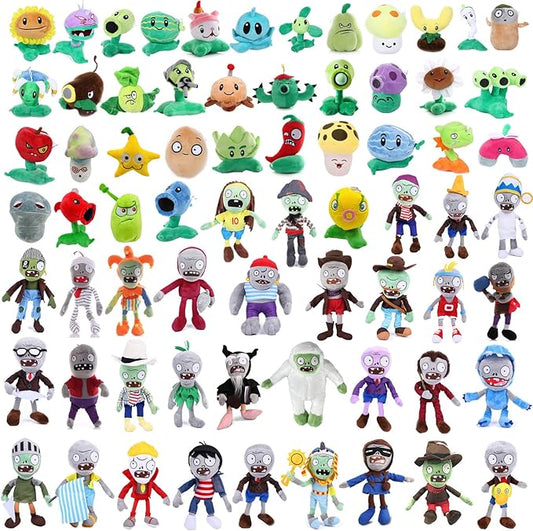 JHESAO 3 PCS Plants and Zombies PVZ Plush Plants Zombies Sets Toy, 1 2 Stuffed Soft Doll PVZ Plush Figure Doll New