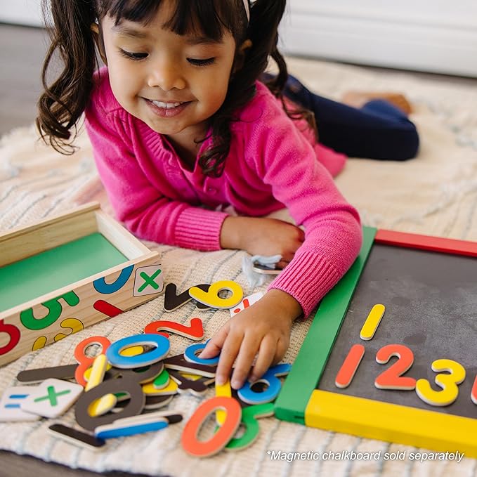 Melissa & Doug 37 Wooden Number Magnets in a Box