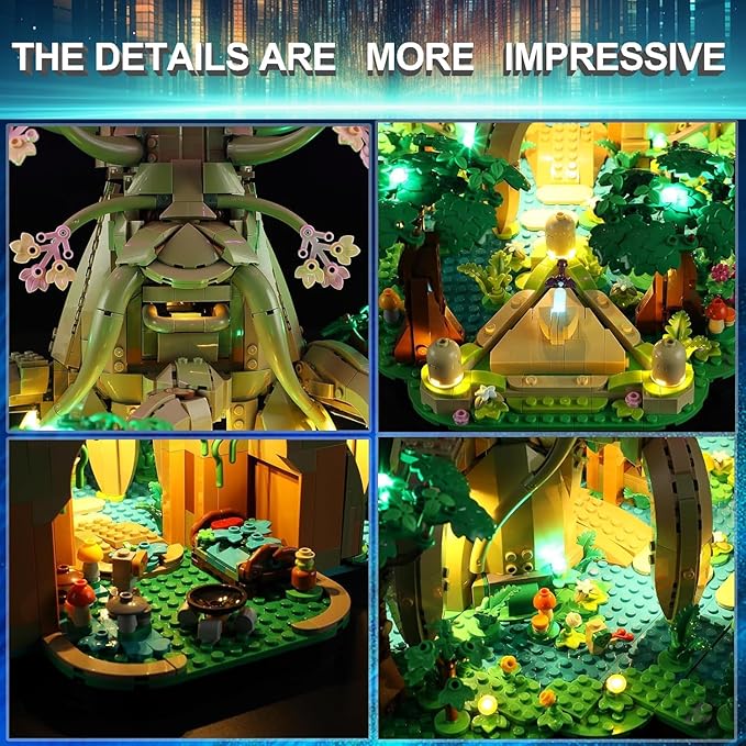 LED Light Kit for Lego 77092 Great Deku Tree 2-in-1 Set, Compatible with Lego 77092 Building Blocks Model(Not Include Blocks Set)