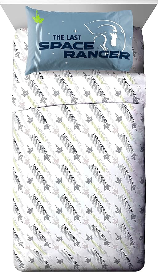 Jay Franco Disney Pixar Lightyear Space Command 5 Piece Twin Size Bed Set - Includes Comforter & Sheet Set - Bedding Features Buzz - Super Soft Kids Fade Resistant Microfiber (Official Product)