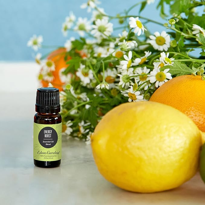 Edens Garden Energy Boost Essential Oil Blend- 100% Pure Premium Grade, Undiluted, Natural, Therapeutic, Aromatherapy, The Best for Diffusing, Kid Safe, Humidifiers, Skin 10 ml (.33 fl oz)