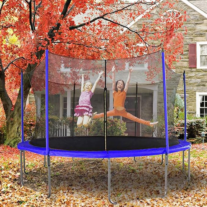 10inch Trampoline Stakes Heavy Duty Trampoline Parts Wind Stakes U Type 8pcs Ground Anchors High Wind Galvanized Steel Anchors for Trampoline Camping Tent Garden (Black)